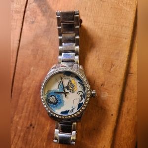 Silver Fossil Large Face Watch